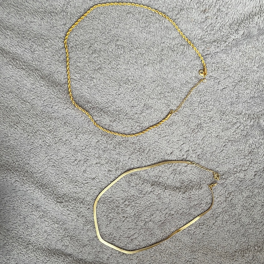 Two gold necklaces